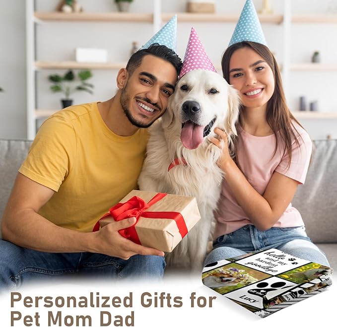 Pet Memorial Blanket Gifts Personalized Dog Memorial Blanket with Photos Dog Memorial Gifts for Loss of Dogs Cat Pet Sympathy Bereavement Passing Away Gifts Cat Loss Gift