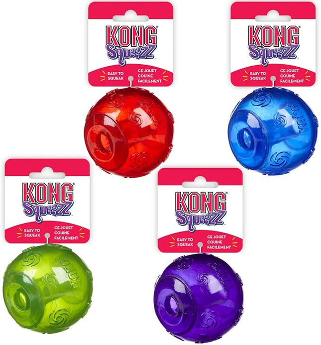 Kong Dog Squeezz Ball Assorted Colors Large 2 Pack
