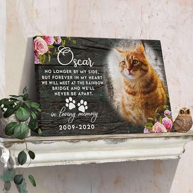 Dem Canvas Personalized Photo Canvas Prints, Dog Loss Gifts, Forever In My Heart, Pet Memorial Gifts, Dog Death Sympathy Gifts, Dog Passing Away Loss Gift Dog Grieving Gifts (12x08), Style 7