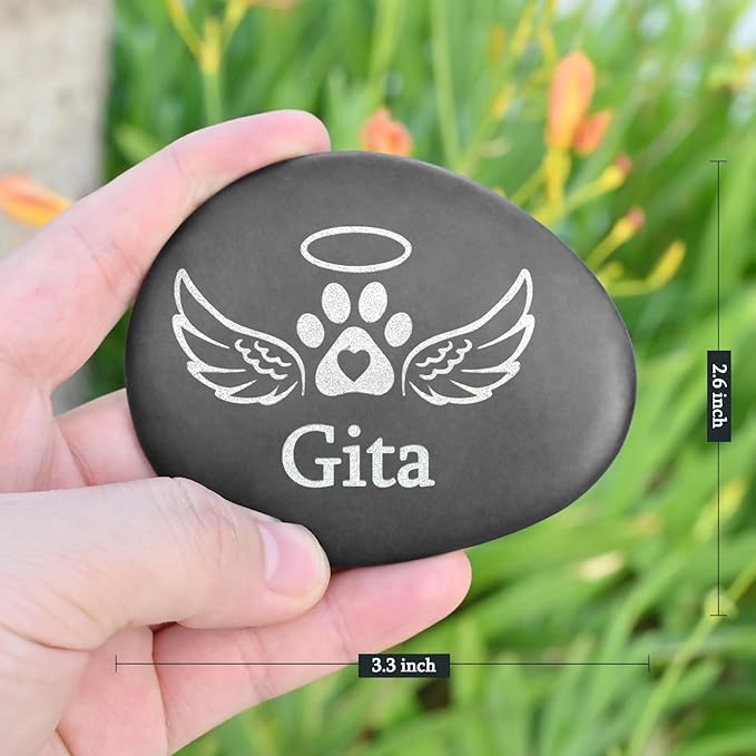 Personalized Pet Loss Gifts - Pet Memorial Stones for Dogs- Pet Memorial Grave Marker- Cat Memorial Stones - Personalized in Memory of Cat/Dog Gifts - Pet Memorial Gifts - Dog Memorial Gifts