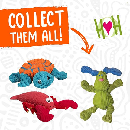 HuggleHounds Huggle-Fusion Dog Toy - Dog Toys Rubber, Fuzzy Dog Toy, Puppy Essentials, Plush & Heavy Duty Latex for Small, Medium & Large Dogs, All Breeds - Dude Turtle