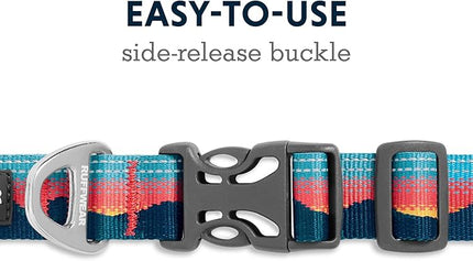 Ruffwear, Crag Dog Collar, Stylish Adventure Collar with Premium Reflective Design, Quick Release Buckle, Lightweight All-Day Comfort, Sunset, 20"-26"