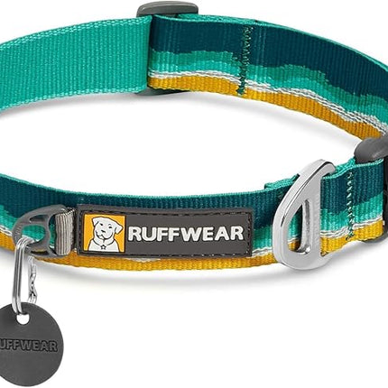 Ruffwear, Crag Dog Collar, Stylish Adventure Collar with Premium Reflective Design, Quick Release Buckle, Lightweight All-Day Comfort, Seafoam, 11"-14"