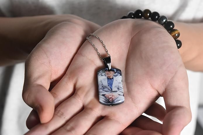 Personalized Ashes Necklace for Men Women Pet Custom Photo Text Urn Necklace Customized Engraving Holder Memorial Cremation Jewelry Keepsake Memorial Gifts