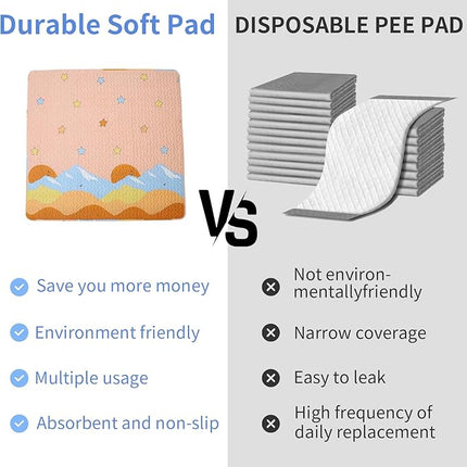 New Upgrade Dog Playpen Mat Crate Mat Puppy Pads,Personalized Dog Crate Pad[PLAYPEN NOT Included],Reusable Whelping Playpen Crate Super Absorbing Washable Leak-Proof Pet Mattress Pad Pet Training Pad