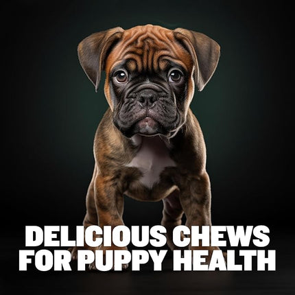 Bully Max 2-in-1 Puppy Treats Soft Chews for Immunity & Growth - Dog Vitamins & Supplements - Essential Multivitamin Food Topper for Health & Immune Support - Small, Medium & Large Breed Puppies
