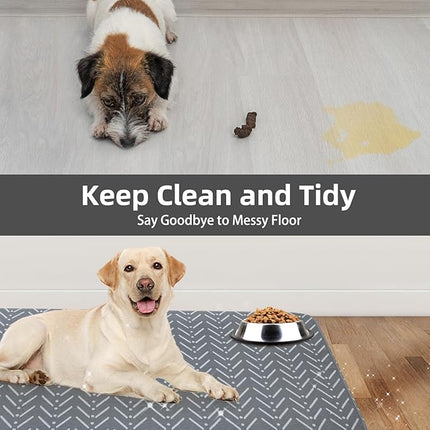 PUPTECK Reusable Dog Pee Pads, 2 Pack Non-Slip Washable Waterproof, Fast Absorbing Puppy Pads Whelping Mat, for Couch, Crate, Potty Training 48" x 60"