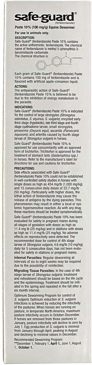 Merck Animal Health Safe Guard Equine Dewormer Paste