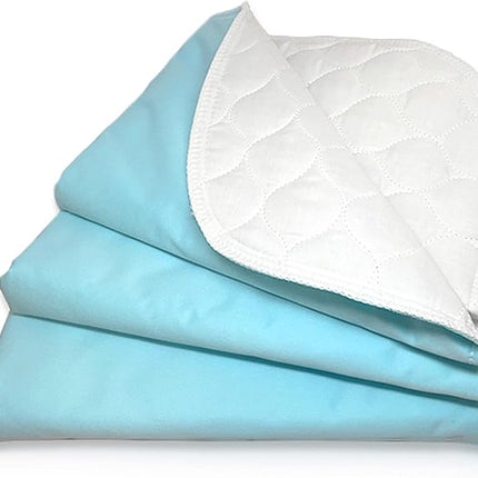 RMS Ultra Soft 4-Layer Washable and Reusable Incontinence Bed Pad - Waterproof Bed Pads, 18"X24" (3 Pack)
