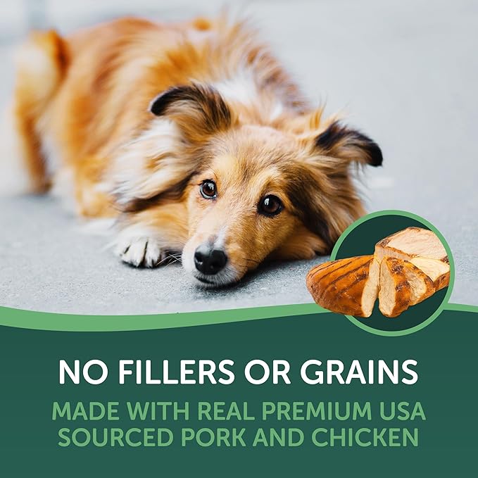Deli Sticks Pork and Chicken Human-Grade Gluten-Free Soft and Chewy Dog Treats, 10 Count Bag
