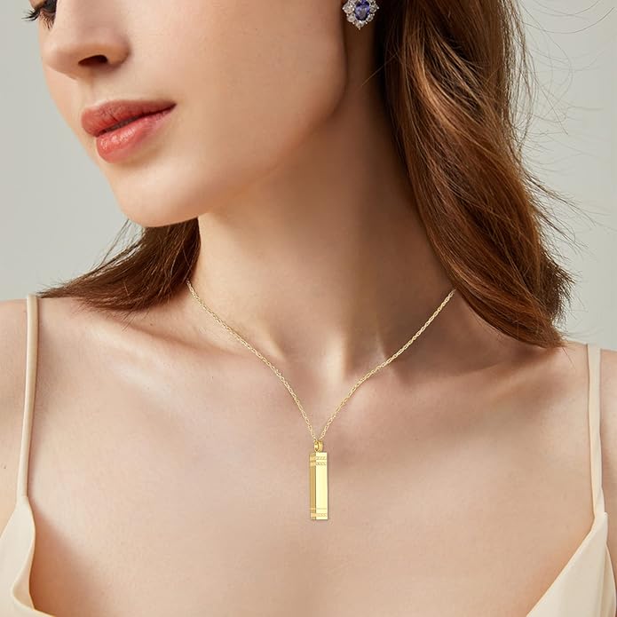 abooxiu Urn Necklace for Ashes Memorial Cremation Jewelry for Ashes Stainless Steel Ashes Jewelry Cube Ashes Necklace Bar Urn Pendant for Women Men