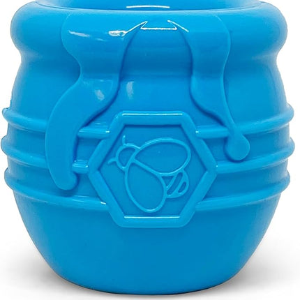 SodaPup Honey Pot – Durable Dog Treat Dispenser & Enrichment Toy Made in USA from Non-Toxic, Pet Safe, Food Safe Natural Rubber Material for Mental Stimulation, Problem Chewing, Calming Nerves, & More