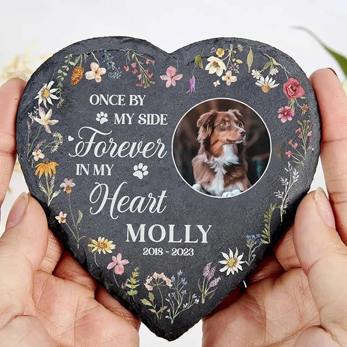 Gabita Custom photo Dog Memorial Stone, Pet Memorial Gifts for Dogs, Dog Memorial Stone, Personalized Pet Grave Markers Headstone Cemetery Decorations for Pet new 4