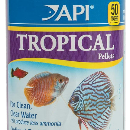 API TROPICAL PELLETS Sinking Pellets Fish Food 4.2-Ounce Container, Medium (823B)
