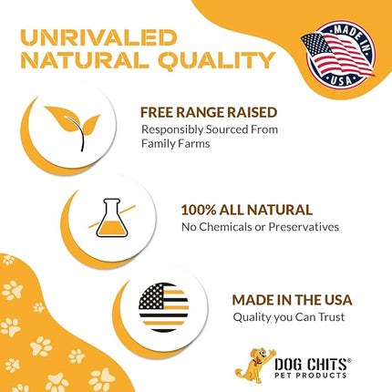 Dog Chits Beef Lung Fillets Dog and Puppy Treats - All Natural Grain and Chemical Free Training Chews - High Protein and Low Fat - Supports Dental Health - Made in The USA - Large 5 oz Bag