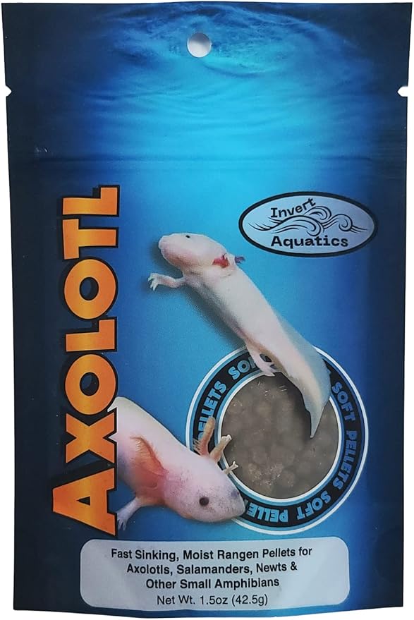 Soft Pellets for Axolotls - Moist Sinking Diet for Axolotl, Newts, Salamanders & Other Small Amphibians (3 oz (85g))
