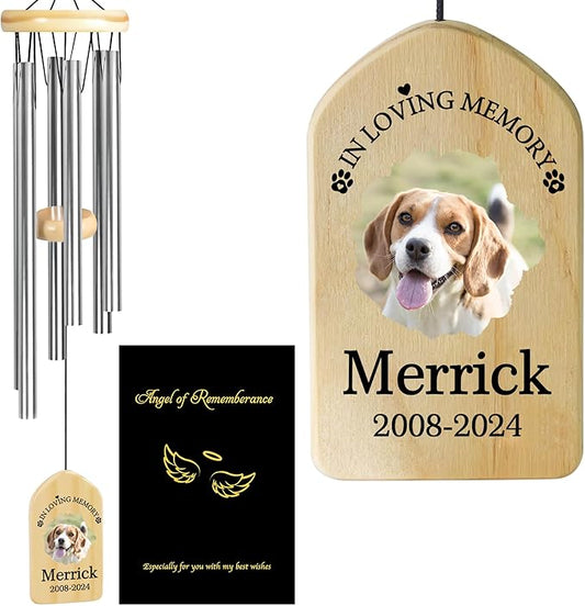 Personalized Pet Memorial Gifts, Pet Memorial Wind Chime, Dog Memorial Gifts, Cat Memorial Gifts, Pet Loss Gifts, Pet Loss Sympathy Gift, Dog Bereavement Gift, Dog Remembrance Gift - Loving Memory