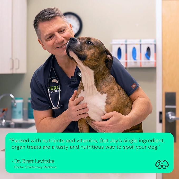 Get Joy Freeze Dried Superfood 100% Beef Kidney Dog Treats, 4 Ounce Bag (Pack of 3), Single Ingredient Organ Meat, High Protein, Immune Health, Muscle Repair, Grain Free, Gluten Free, Made in USA