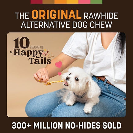 Earth Animal No Hide Stix - Long Lasting Rawhide Free Small Dog Chews Sticks, Chicken - 20 Count Value Pack