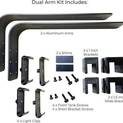 CURRENT USA Dual Adjustable Aquarium Light Arm Mount Kit