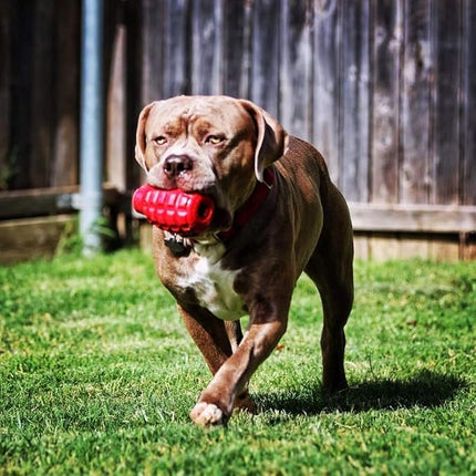 SodaPup USA-K9 Grenade – Durable Dog Treat Dispenser and Chew Toy Made in USA from Non-Toxic, Pet Safe, Food Safe Natural Rubber Material for Mental Stimulation, Problem Chewing, Calming Nerves & More