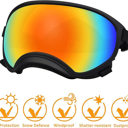 Large Dog Sunglasses with Adjustable Strap UV Protection, Winproof, Suitable for Medium-Large Dogs
