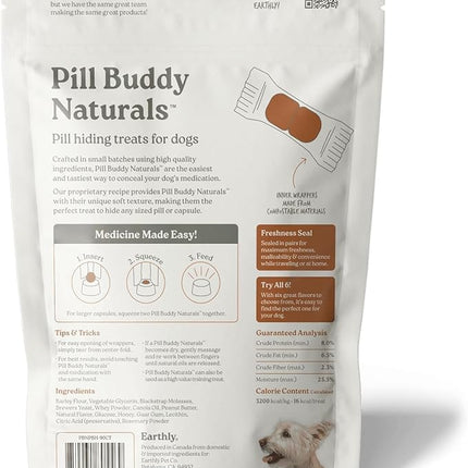 Earthly Pill Buddy Naturals - Honey Recipe Pill Hiding Treats for Dogs - Make A Perfect Pill Concealing Pocket Or Pouch for Any Size Medication - 90 Servings