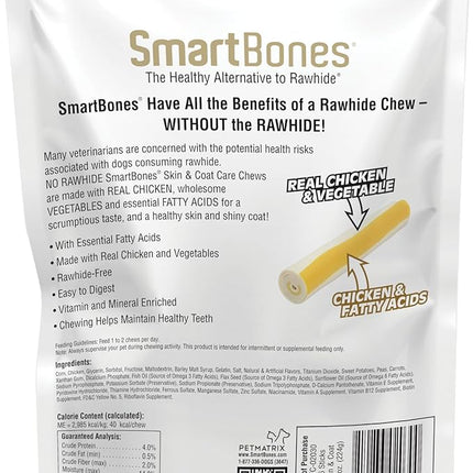 SmartBones Skin And Coat Care Sticks 16 Count, Rawhide-Free Chews For Dogs, With Omega Fatty Acids