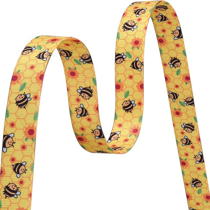 Dog Collar with Bohemia Floral Tribal Geometric Patterns - Soft Ethnic Style Collar Adjustable for Small Medium Large Dogs(Bee,M)