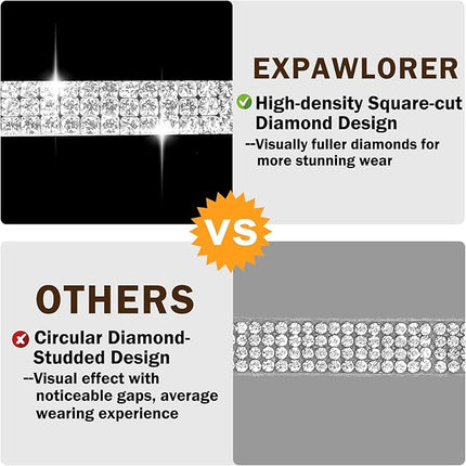 EXPAWLORER Soft Velvet Safe Cat Collars for Girl Cats - Rhinestones Adjustable Collars Breakaway- Chirstmas Cat Clollar Gifts with Bells for Boy Cats Kitty and Small Dogs(XS,Black)