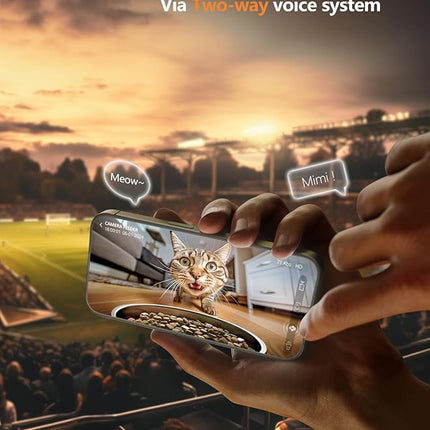 Automatic Cat Feeder with Camera - 5G WiFi Auto Cat Food Dispenser, 1080P HD Video with Night Vision, 1-15 Meals, 1-99 Portions, 2-Way Audio, Keeps Food Fresh, 4L Timed Pet Feeder Also for Dogs