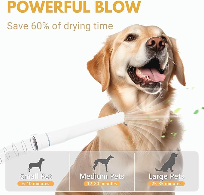 FOTING 6 in 1 Dog Grooming Vacuum & Dryer Kit, Dog Vacuum for Shedding Grooming, 2.1L Double Dust Cup Separator Design, 10000pa Pet Grooming Vacuum for Dogs at Home