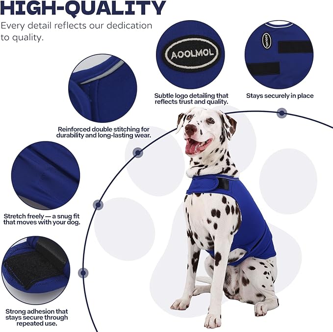 Dog Anxiety Vest and Shirt, Skin-Friendly Calming Shirt - Thunder Jacket for Pet Vet Visits - Dog Jacket for Thunder, Fireworks, Anti Anxiety Vest for Pet Without Medicine & Training