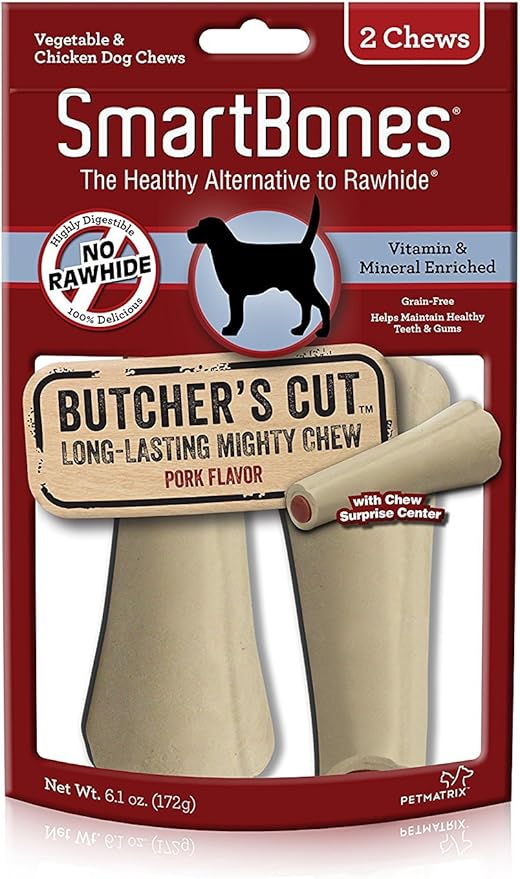 Smartbones Butcher'S Cut Long-Lasting Mighty Chew For Dogs, Large, 2 Pack