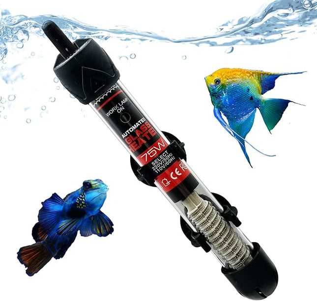 Fish Tank Aquarium Heater - Adjustable Temperature Submersible Thermostat Heater,25W/50W/100W/150W/200W/300W
