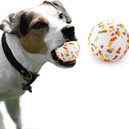 Dog Balls, Indestructible Dog Toy Ball for Aggressive Chewers, Durable High Elasticity Interactive Ball for Training Dog Catch and Fetch, Large Medium Small Dog and Puppies(2.5in, 1pcs)