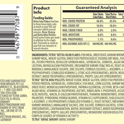 Tetra BettaMin Select-A-Food 1.34 Ounces, Fish Flakes, Variety Pack