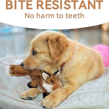 ALL FOR PAWS Fox Squeaky Doy Toy, Fox Dog Toy for Small Medium Large Breed, Puppy Fetch Toy with Squeaker, Plush Chew Dog Toy, 10.2 x 7.9 x 4.7 inches - Classic Fox S