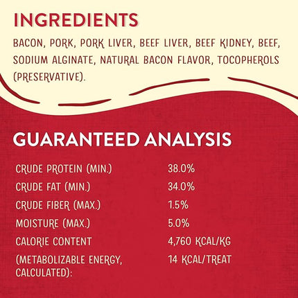 Stella & Chewy's Freeze-Dried Raw Wild Weenies Dog Treats - High-Protein Training Treats for Dogs & Puppies - All-Natural Bacon Recipe with 95% Meat & Organs - USA Made - 11 oz Bag