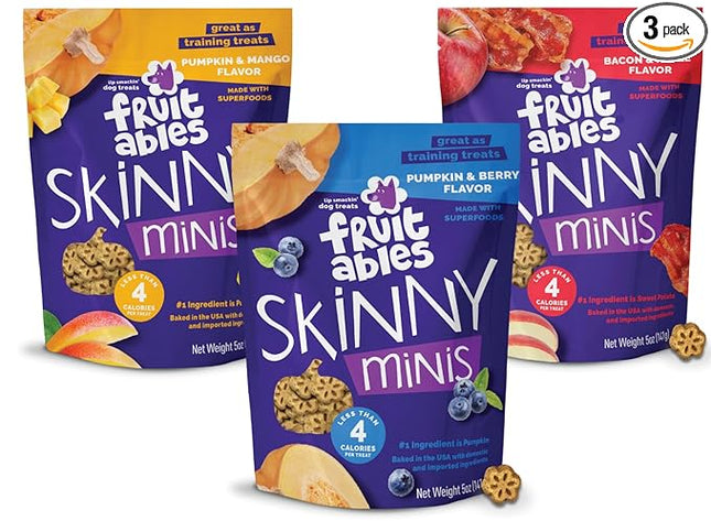 Fruitables Skinny Minis Apple Bacon, Pumpkin Berry, Mango - Variety Pack of 3
