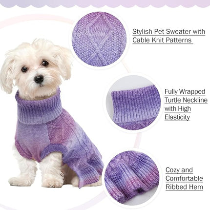QBLEEV Small Dog Sweaters for Girls - Warm Winter & Fall Dog Sweaters with Soft Material, Turtleneck & Vest Options, Female XS
