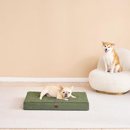 EHEYCIGA Orthopedic XXL Dog Beds for Jumbo Dogs with Removable Washable Cover,Dark Green, 50x36