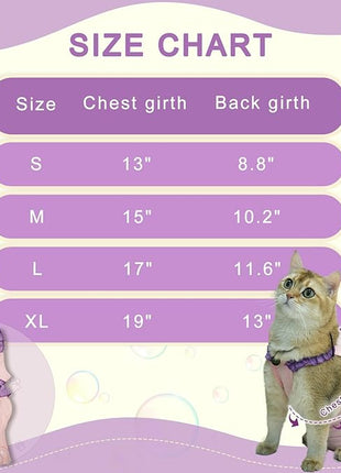 Cat Recovery Suit,Kitten Onesie After Surgery,E-Collar Alternative for Abdominal Wound and Skin Diseases,Soft Breathable Bodysuit After Spay（Orange-m）