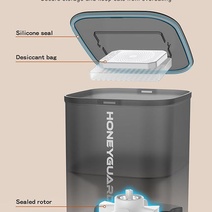 HoneyGuaridan 3.5L Automatic Cat Feeder for Two Cats, Food Dispenser with Stainless Steel Bowl,Timed Cat Feeder Programmable 1-6 Meals Control, Dual Power Supply,10s Meal Call Black