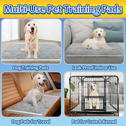 60 Count Charcoal Pee Pads for Dogs, 28"x34" Activated Charcoal Dog Pee Pads, Odorless Potty Pads, XL Disposable Puppy Pads Pet Training Pads
