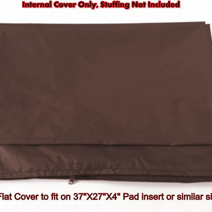 Dogbed4less 2 Pack Internal Duvet Case Waterproof Zipper Dog Bed Cover for Medium Large 37"x27"X4" Memory Foam Pad Pet Bed - 41"X31" Flat