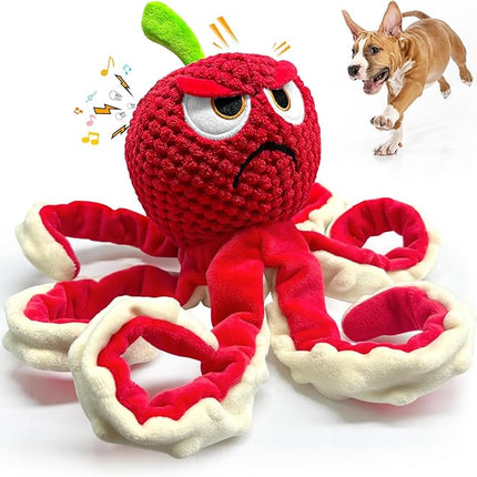 Squeaky Dog Toys Octopus -Plush Stuffed Dog Chew Toys with Soft Fabric for Small Medium and Large Dogs,Interactive Tug of War Puppy Toys to Keep Them Busy