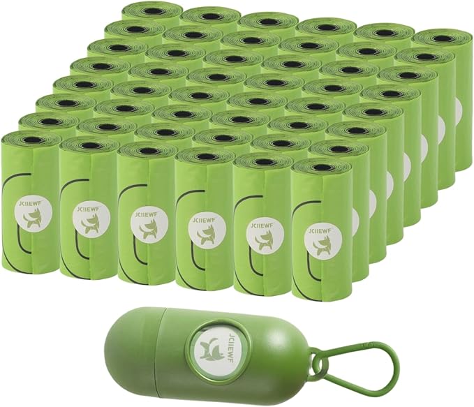 720 Count 13” x 9” Dog Poop Bags Rolls with Holder | Leakproof, Extra Thick & Tear-Resistant Waste Bags for Doggie, Cats & Pets | Unscented, Sturdy & Durable Pet Cleanup Bags for On-The-Go Use