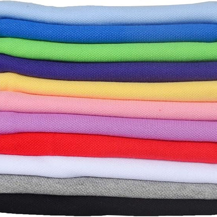 lovelonglong Basic Dog Polo Shirts Premium Cotton, Polo T-Shirts for Large Medium Small Dogs with a Two-Button Collar Blank Color White S