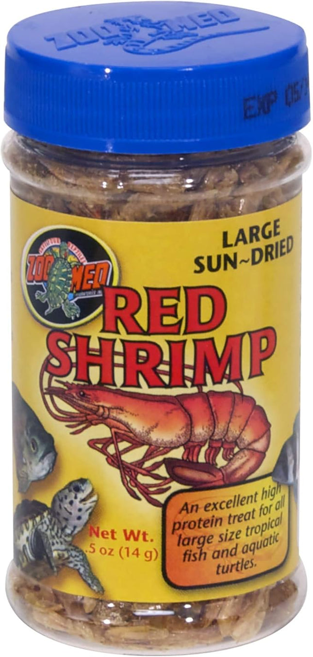 Zoo Med Large Sun-Dried Red Shrimp Aquatic Turtle Food 0.5 oz.